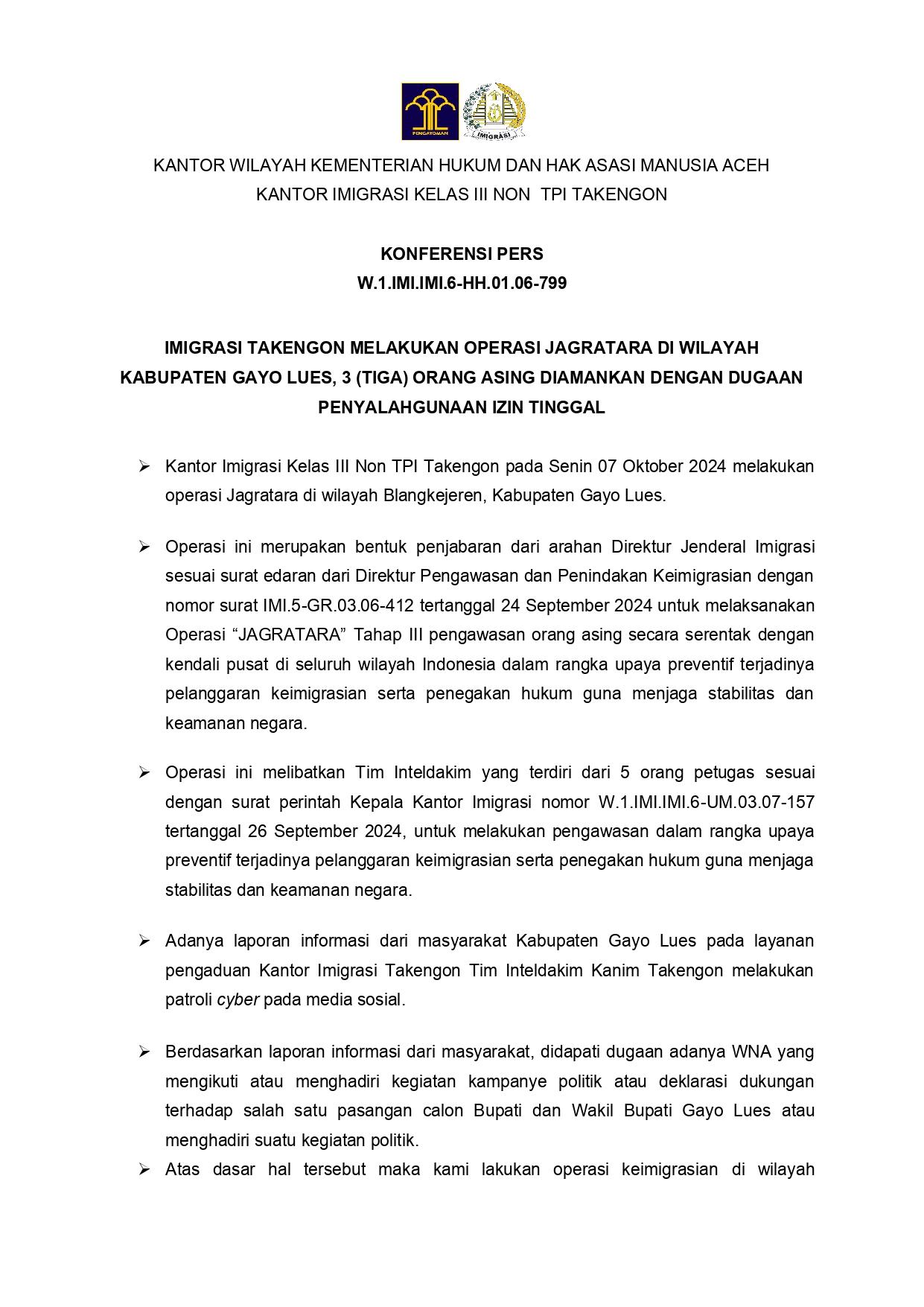 NARASI PRESS RELEASE IMIGRASI TAKENGON LAKUKAN PENERTIBAN WNA DI GAYO LUES pages to jpg 0001